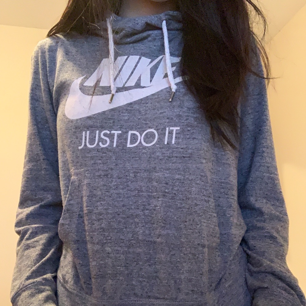 Gray Nike hoodie